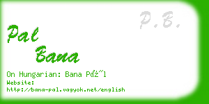 pal bana business card